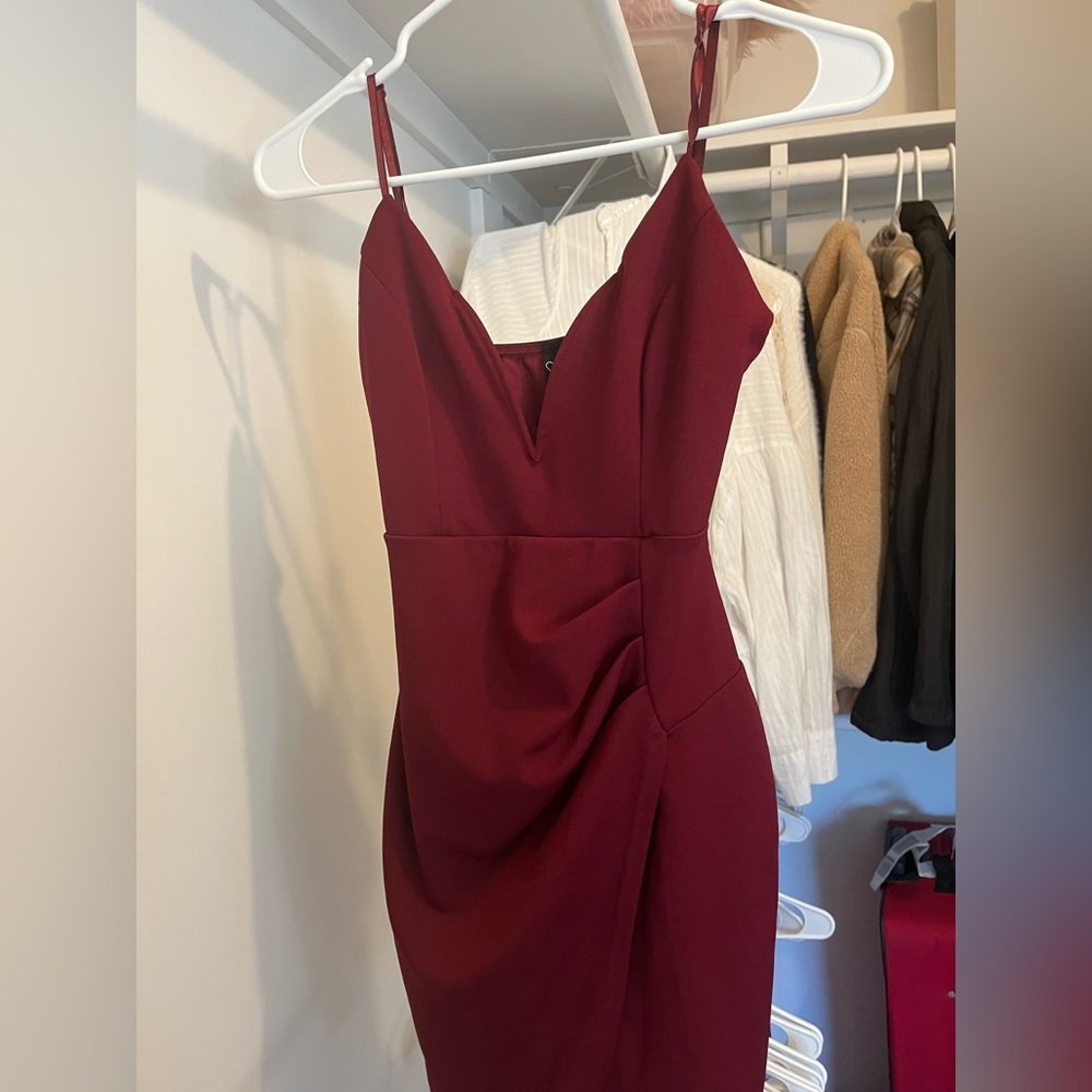 Maroon Windsor Formal Mini Dress